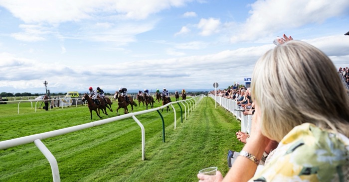 Carlisle Racecourse spectators watch race