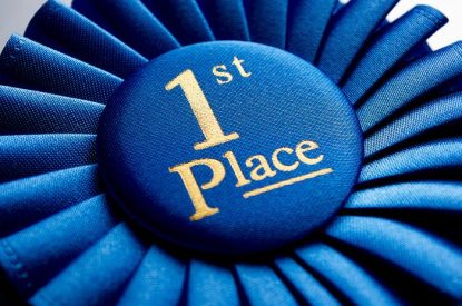 Blue First Place Rosette