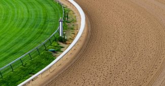 Dirt and Turf Track Bend