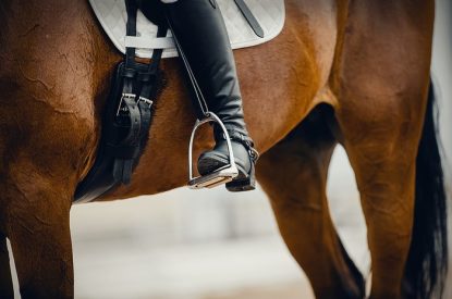 Boot of Jockey on Horse
