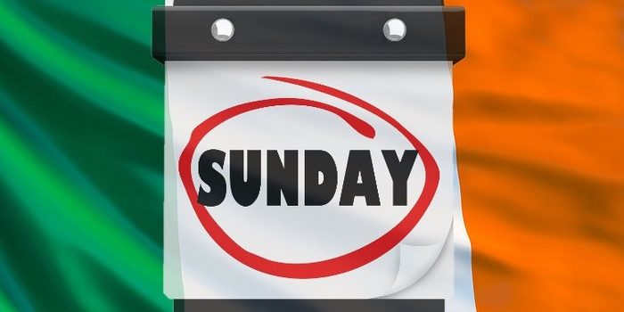 Sunday Calendar Against Irish Flag