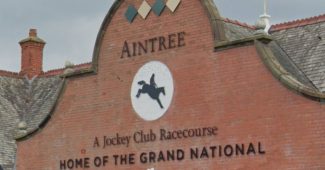 Aintree racecourse sign