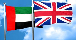 UAE and UK Flags