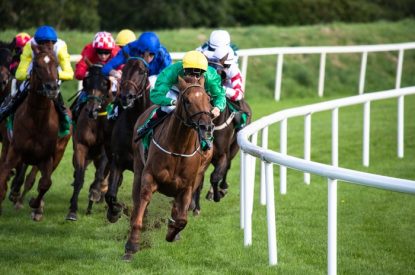 Horse Race Rounding Bend