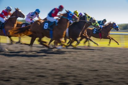 Motion Blurred Race Side View