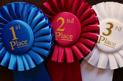First Second and Third Place Rosettes