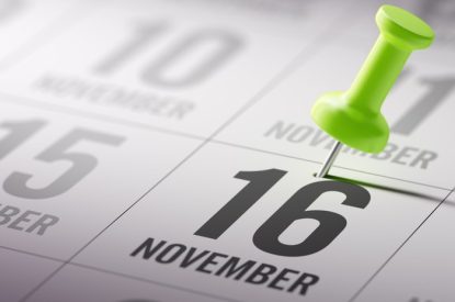Green Pin in November 16th Date