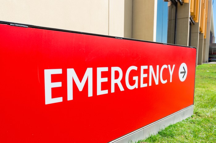 Red Emergency Hospital Sign