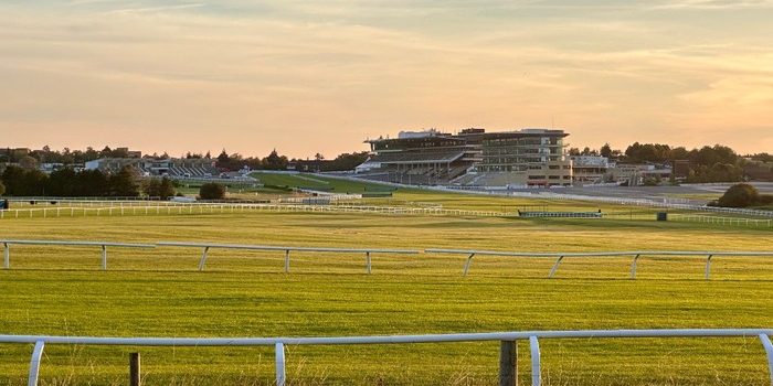 View of Cheltenham Racecourse at Sunset