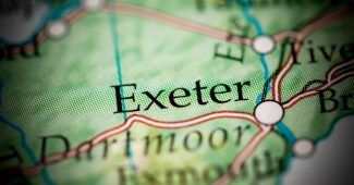 Exeter on Road Map