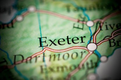 Exeter on Road Map