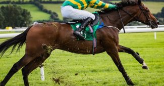 JP McManus Horse Galloping During Race