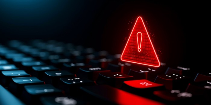 Digital Warning Triangle Above Keyboard