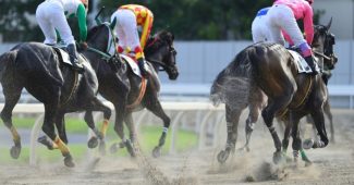 Group of Runners on Dirt Track