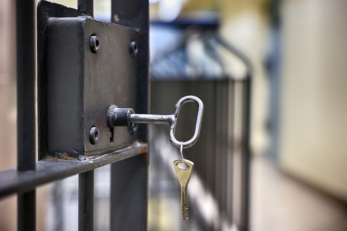 Key in Prison Door Lock