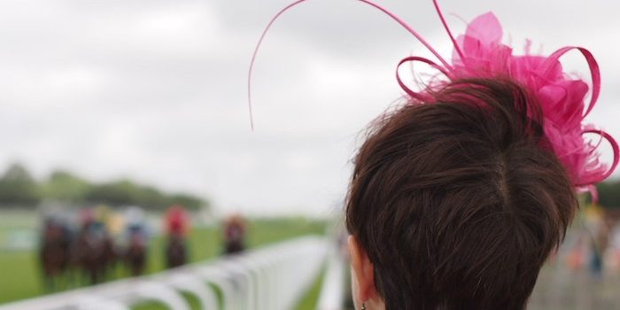Lady Watching Race at Goodwood