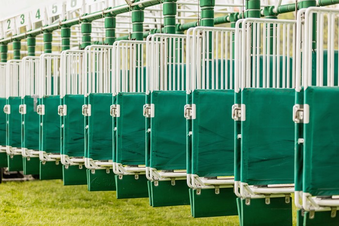 Green Horse Race Start Gate